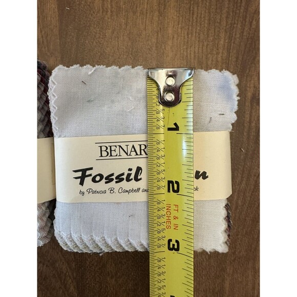 Benartex Fossil Fern Flannels Cotton Fabric 100 3x3 inch Charm Squares Pack - Picture 5 of 9